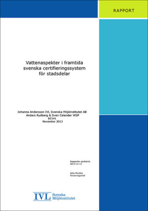 Vattenaspekter i framtida svenska certifieringssystem för stadsdelar