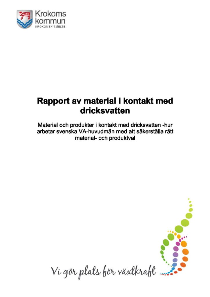 Rapport material i kontakt med dricksvatten